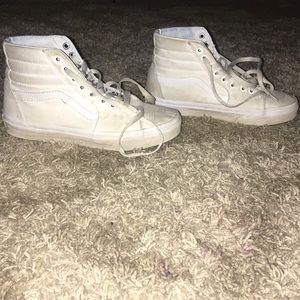 White hi top VANS